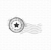Gummiapan - omonterad gummistämpel - Poststämpel med Stjärna 22100208