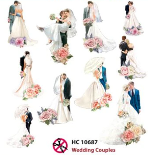 Easy 3d toppers - Wedding couples  HC10687