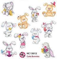 Easy 3d toppers - Cute bunnies  HC13012