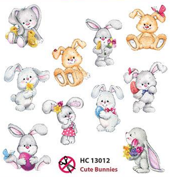 Easy 3d toppers - Cute bunnies  HC13012