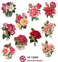 Easy 3d toppers - Rose bouquets  HC12908