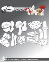 By Lene - Cutting & Embossing Die - Mushrooms  BLD1514