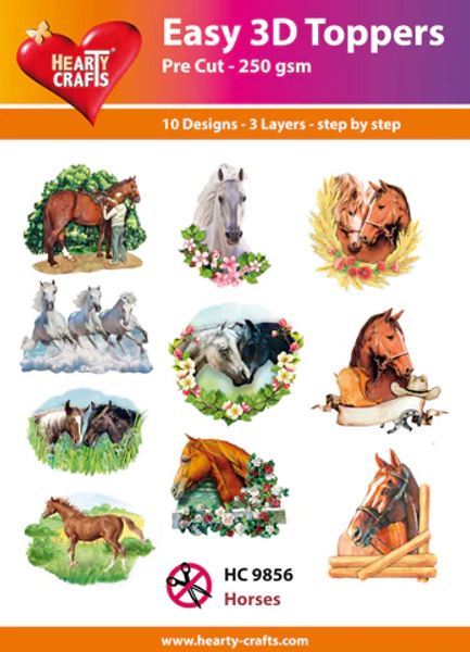 Easy 3d toppers - Horses  HC9856