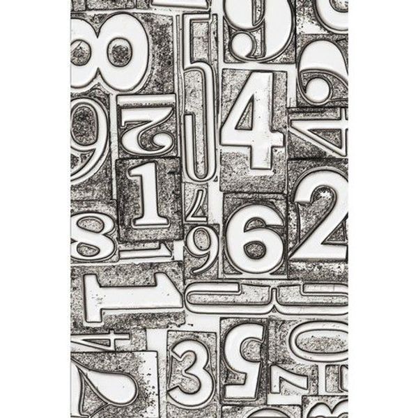 Sizzix - 3D Texture Fades Embossing Folder - Numbered 665753 Tim Holtz