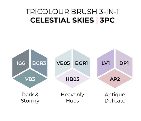 Spectrum Noir - TriColour Brush Marker - 3pc Celestial Skies