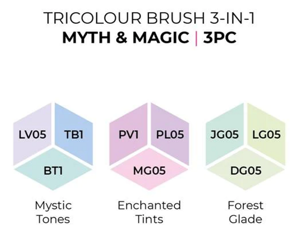 Spectrum Noir - TriColour Brush Marker - 3pc Myth & Magic