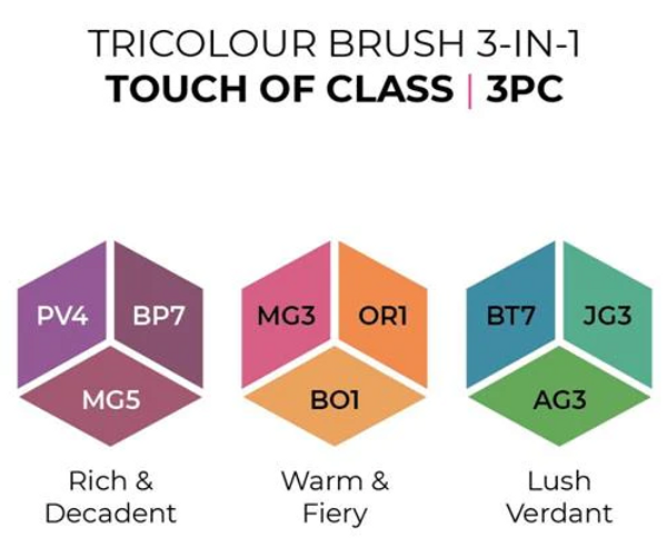 Spectrum Noir - TriColour Brush Marker - 3pc Touch of Class
