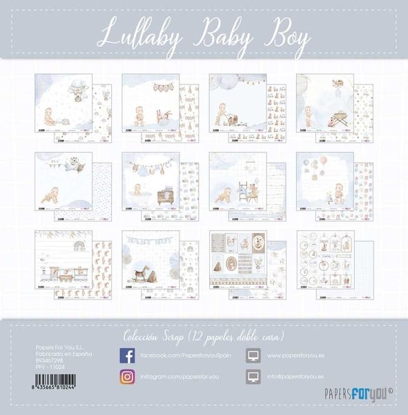 Paper for you -  Lullaby baby Boy - 12x12