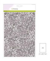 CraftEmotions - glitter paper 120gr  - A4 Silver