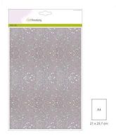 CraftEmotions - glitter paper 120gr  - A4 White