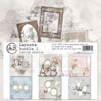 AB studio - Layouts bundle 1 - scrapbooking paper 12x12 6pc