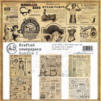 AB studio - Krafted newspapers bundle 1 - scrapbooking paper 