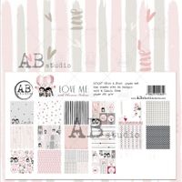 AB studio - Love me - scrapbooking paper 12x12 16pc