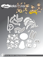 By Lene - Cutting & Embossing Die - Monkeys BLD1556