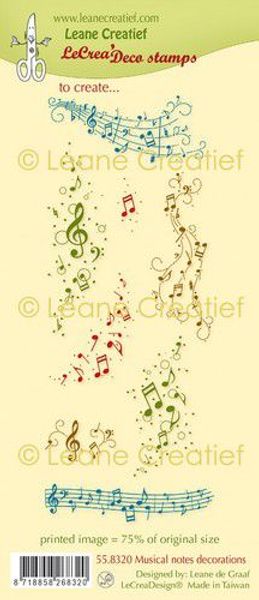 Leane LeCrea - Clear stamp Musical notes decorations 55.8320