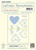 Leane LeCrea - Stencil Heart variations 70x62mm 95.8481 150x210mm