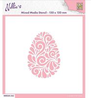 Nellies Choice - Mixed Media Stencils - Doodle Egg MMS4K-042 15x15