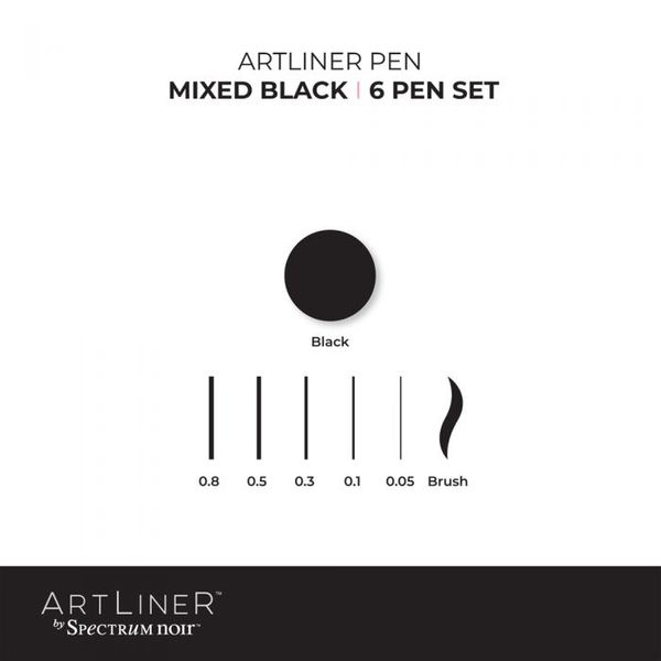 Spectrum Noir - Spectrum Noir Artliner - Black 6pc