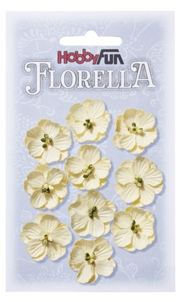 FLORELLA - Blommor creame nyanser, 2,5cm 012