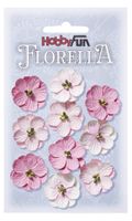 FLORELLA - Blommor rosa nyanser, 2,5cm 015