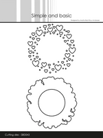Simple and Basic - die Patterned Frames - Hearts  SBD043