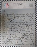 Ciao Bella - texture and home deco stencil 8x8 - MANUSCRIPT MS8-049