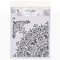 Ciao Bella - texture and home deco stencil 8x8 - DAMASK DETAILS MS8-046