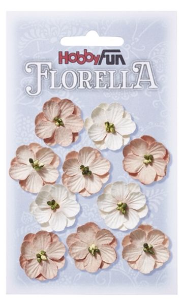 FLORELLA - Blommor Ljusrosa nyanser, 2,5cm 016