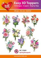 Easy 3d toppers - Spring bouquets  HC12363