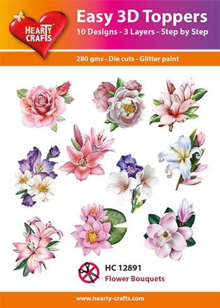 Easy 3d toppers - Flower bouquets  HC12891