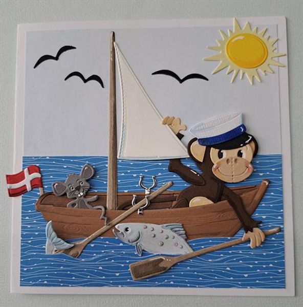 By Lene - Cutting & Embossing Die - Row-Boat  BLD1570