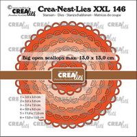 Crealies Dies - Crea-Nest-Lies XXL dies no. 146 Big open scalloped circles