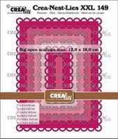 Crealies Dies - Crea-Nest-Lies XXL dies no. 149 Big open scalloped rectangles