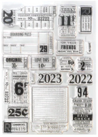 Elizabeth Craft - clear stamps - Tickets CS292