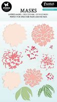 Studio Light - mask Stencil -Blommor  Essentials nr.195 A5 Dahlia