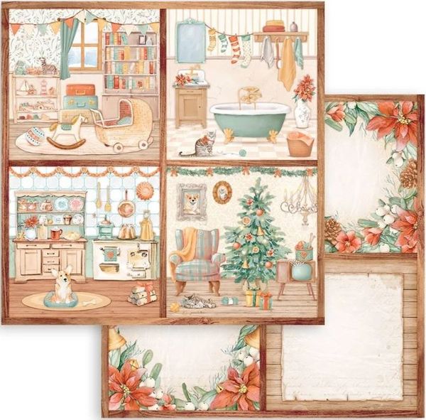 Stamperia - Paper Pad 8x8 - All Around Christmas
