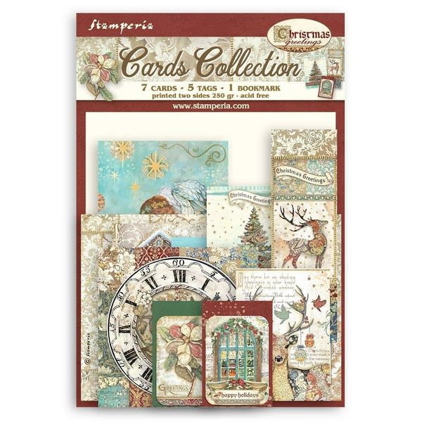 Stamperia - cards - Christmas Greetings SBCARD18