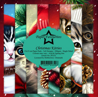 Paper Favourites - 6x6  Paper Pack - Christmas Kitties  PF253