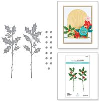 Spellbinders - Sealed Holly Sprigs Etched Dies  S4-1247
