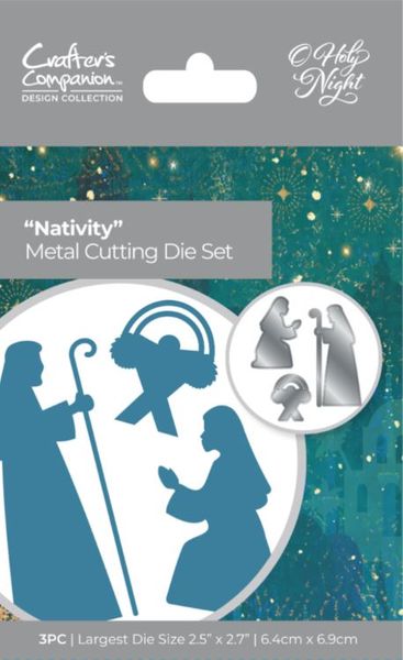 Crafters Companion - Metal Die Nativity - O' Holy Night Metal  OHN-MD-NATIVITY