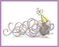 Spellbinders - Cling Rubber Stamp  Party Streamers  RSC-010