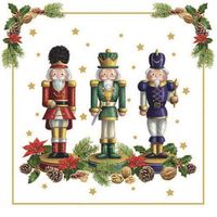 CraftEmotions - napkins 5pcs - Christmas Nutcrackers 33x33cm 8090