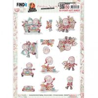Yvonne Creations - 3D Push out - Christmas Scenery - Santa SB10815