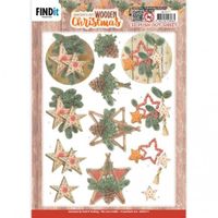 Jeanine's Art - 3D Push out - Wooden Christmas - Wooden Stars SB10777