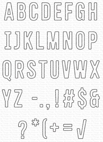 My Favorite Things - Die-namics -  Letterboard Alphabet Die-namic MFT-2623