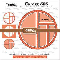 Crealies - Cardzz - Frame & inlay Mandy CLCZ593 11,5x11,5cm