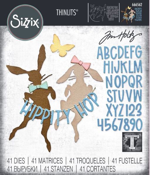 Sizzix Thinlits Die Set - 8pcs Vault Hippity Hop 666562 Tim Holtz 
