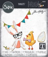 Sizzix Thinlits Die Set - 17pcs Vault Bunny + Chick 666561