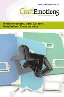 CraftEmotions - Metal corners type 2 - black 8 pcs 20mm