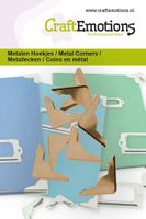 CraftEmotions - Metal corners type 1 - old bronze 8 pcs 20mm 0005